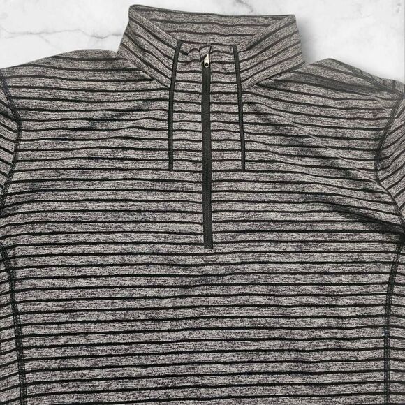 Lululemon Mens Large Stripe Quarter Zip Long Sleeve - Picture 2 of 4